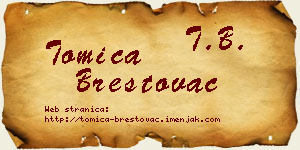 Tomica Brestovac vizit kartica
